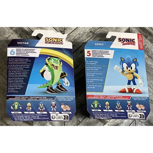 2 Jakks Sonic The Hedgehog 2.5" Figures Sonic Vector - Picture 2 of 4